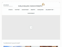 Tablet Screenshot of hanhifarmi.fi